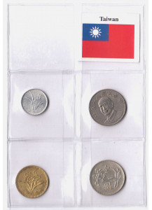 TAIWAN set composto da 4 monete anni misti BB